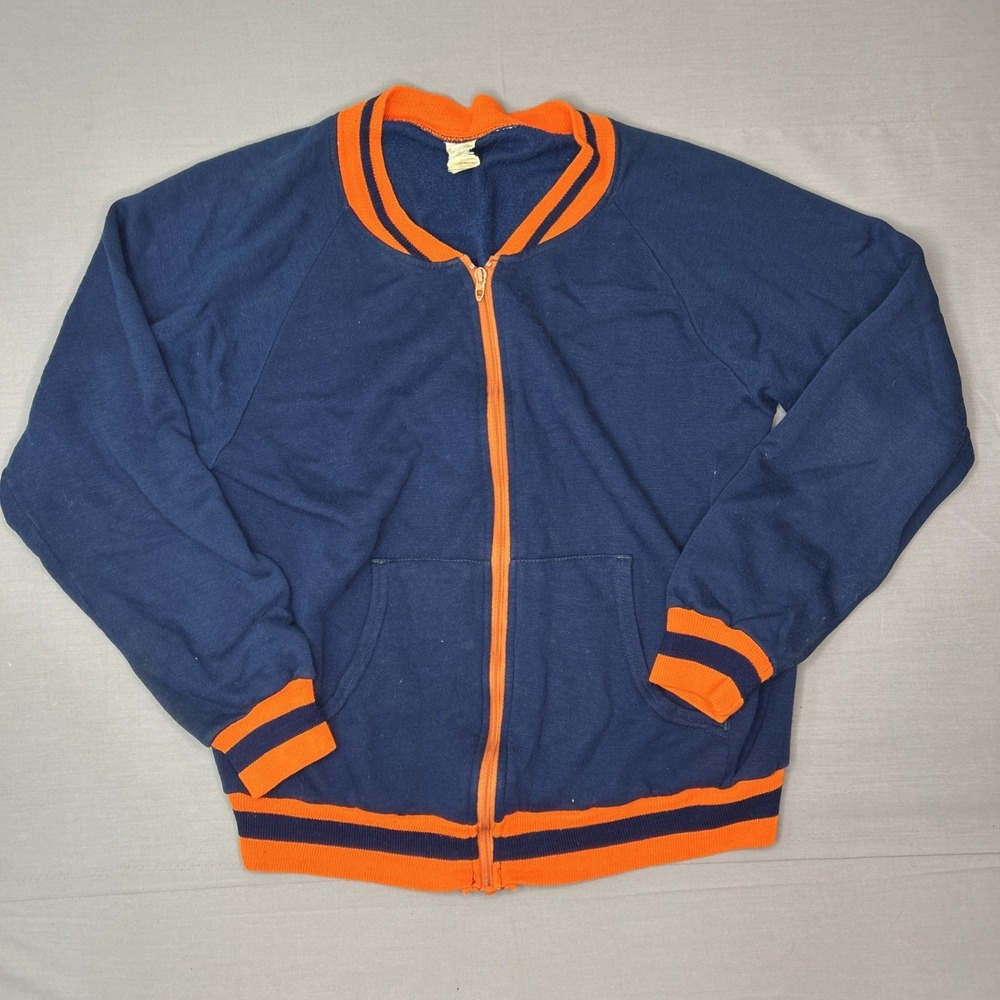 Vintage Sportswair Zip Athletic Sweatshirt Jacket Talon Zip 60s Creslan Made USA